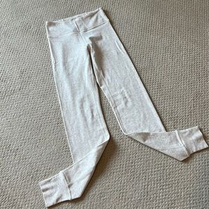 Lululemon light gray knit leggings.